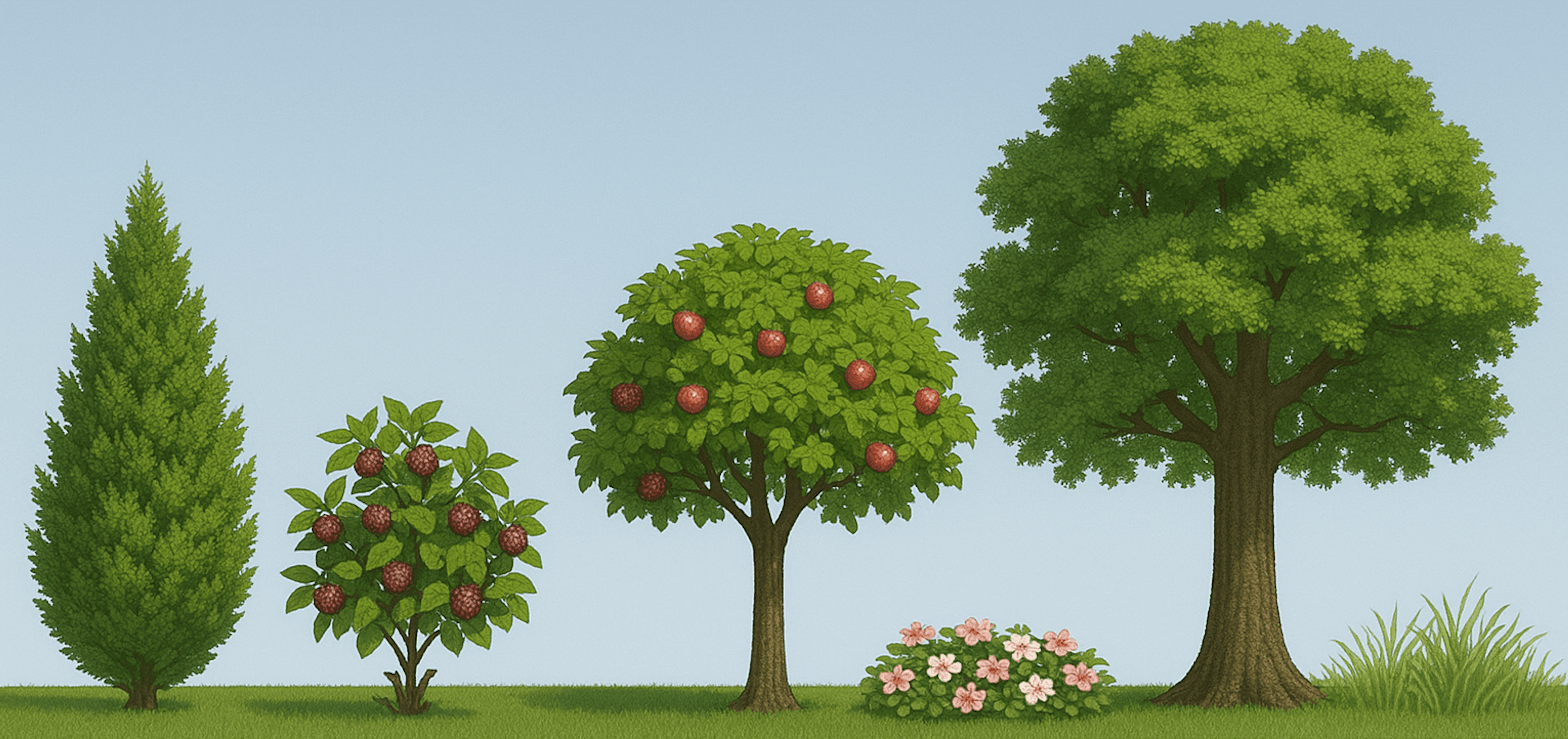 Garden plants illustration